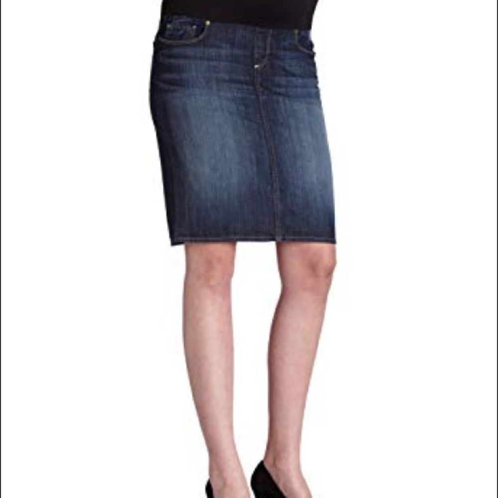 PAIGE maternity 29 Larchmont Jean denim skirt